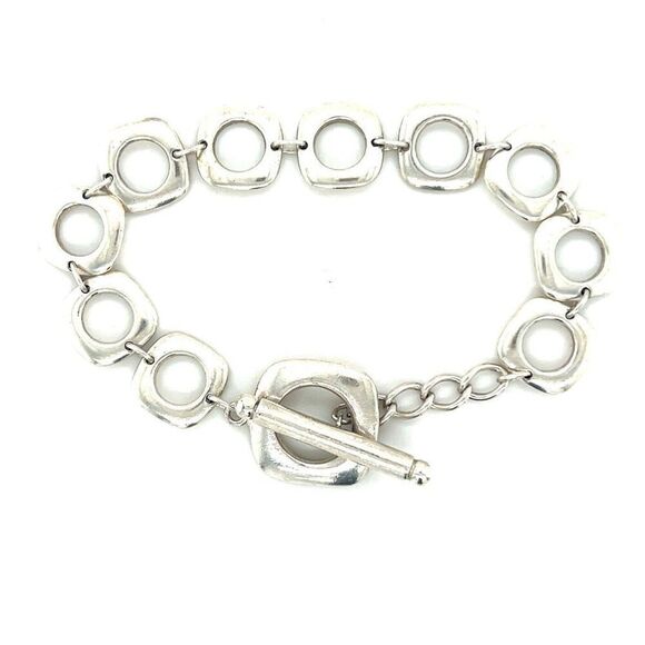T&Co. 925 Circle Link Toggle Bracelet - Picture 1 of 6